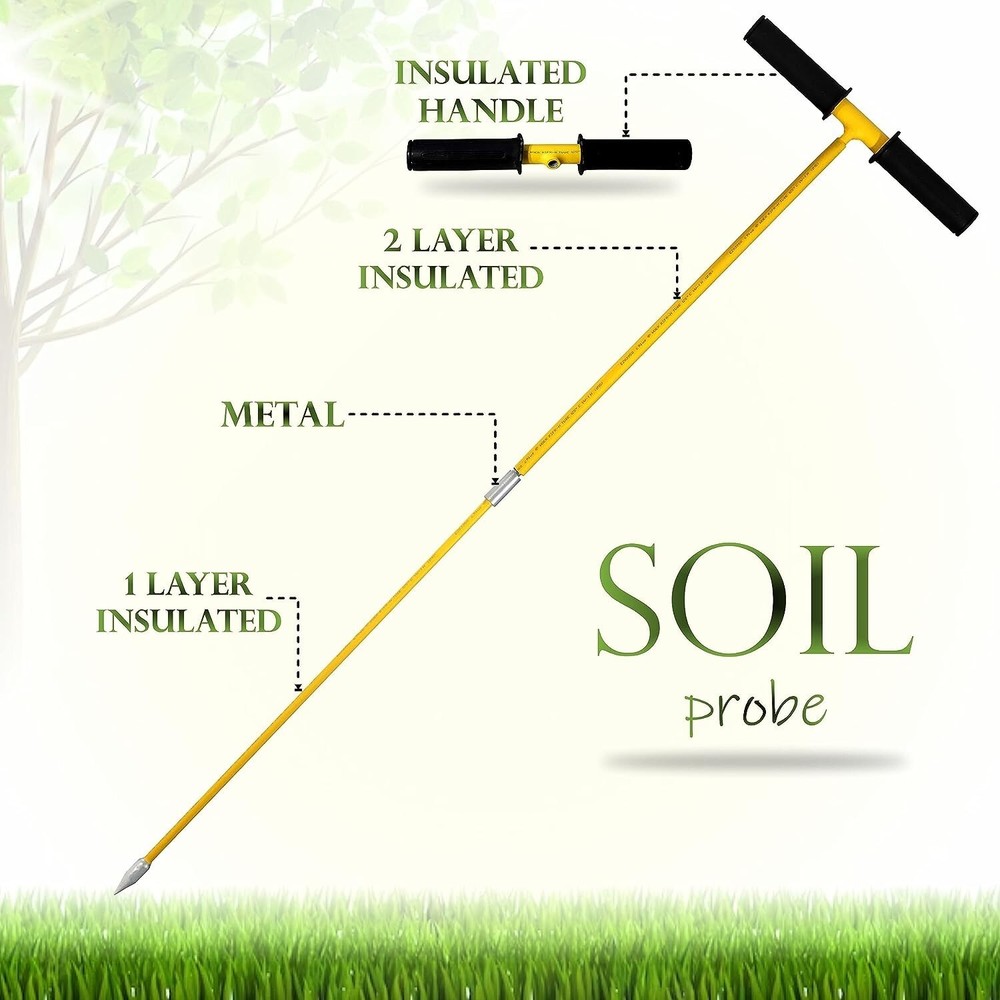 FEBTECH-Septic Tank Probe-Insulated Metal Soil Probe Rod-32-Inch Long Overall
