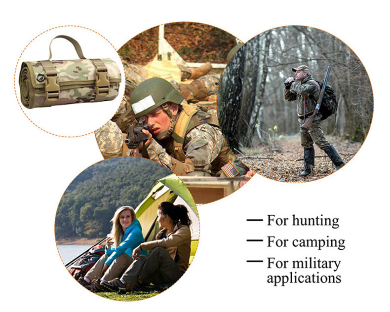 Tactical Shooting Mat Molle Non-Padded Shooting Mat Prone Roll-up Shooter Mats