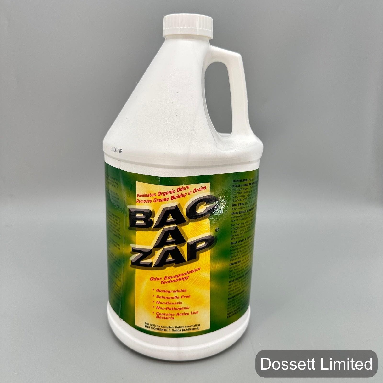 Nisus BAC-A-ZAP Odor Eliminator Drain Cleaner 1 Gallon Biodegradable Bac-Azap