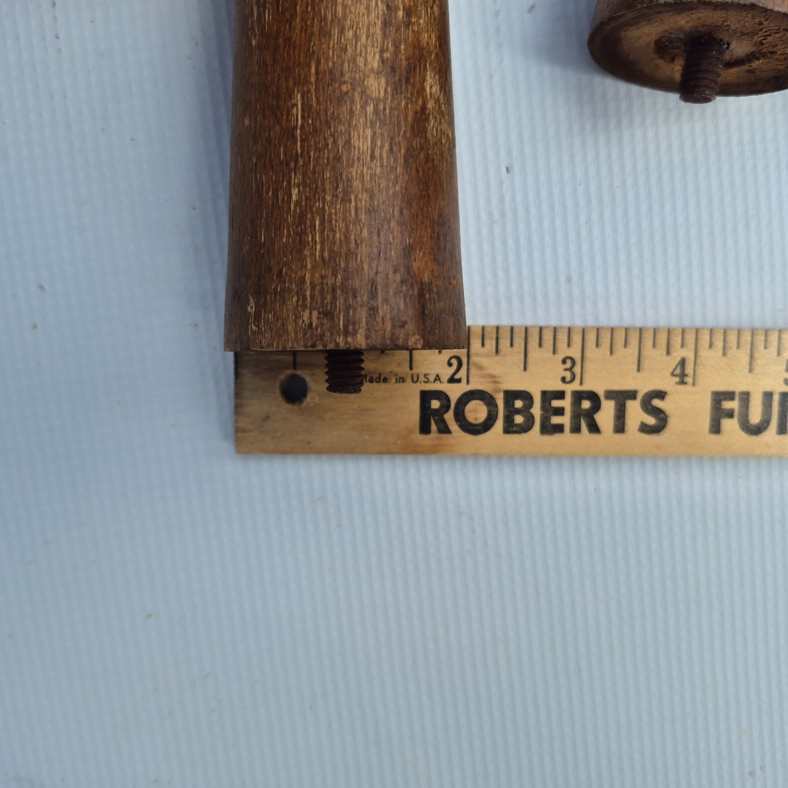 4 Mid Century Modern 12 1/2 Inch Table Legs Tapered, Wood Turned 1950s - 60s