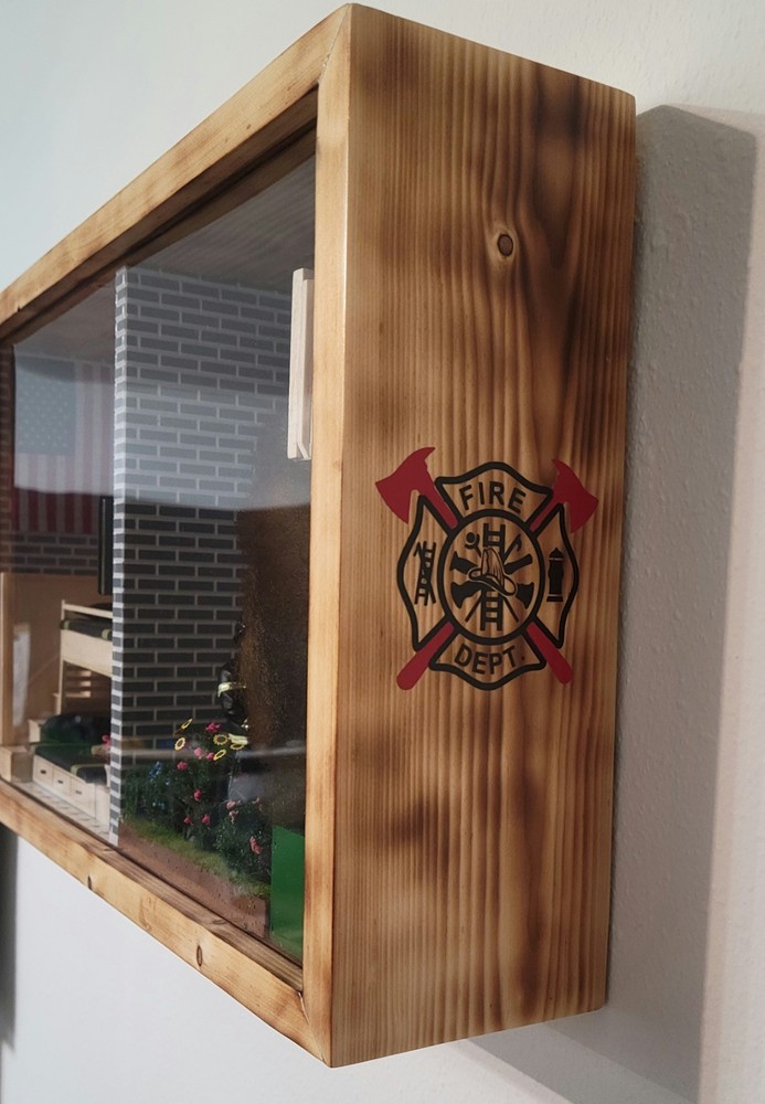 firefighter shadow box