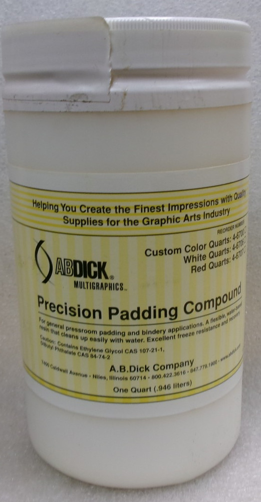 ABDICK MULTIGRAPHICS PRECISION PADDING COMPOUND 1 QUART (.946 liters) #