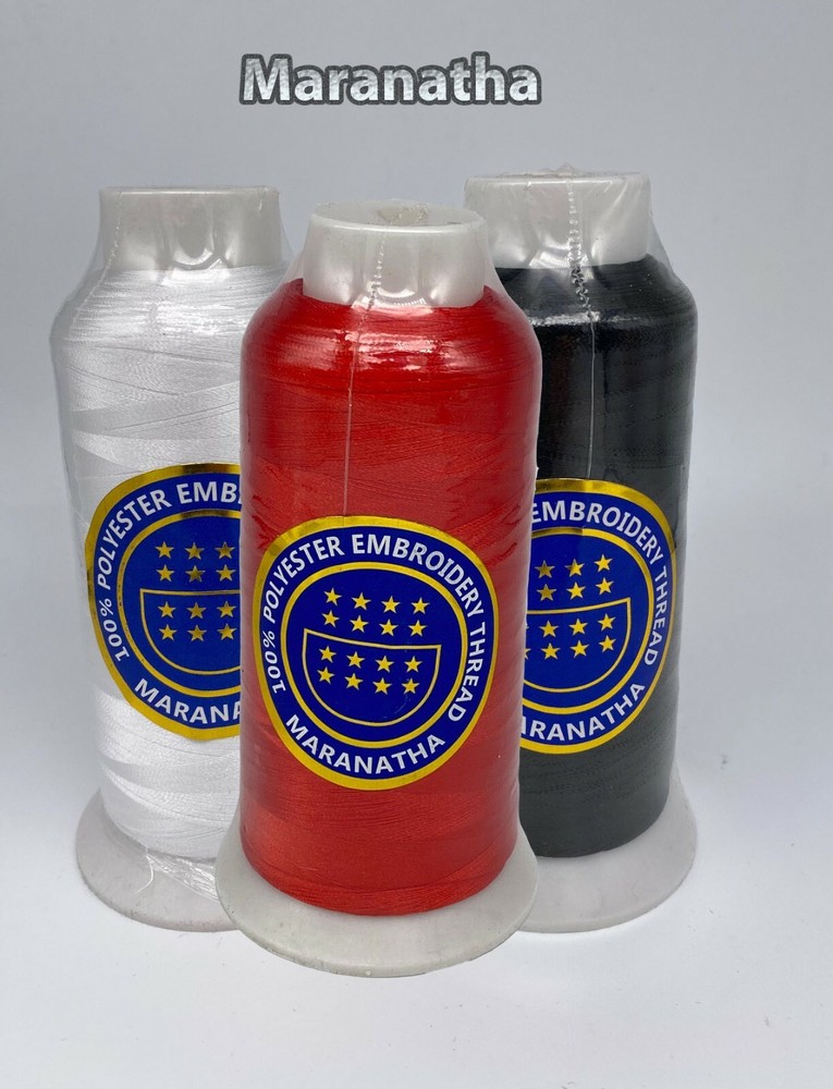 THREE cones  Embroidery machine polyester thread 5000 yds  for tajima brother