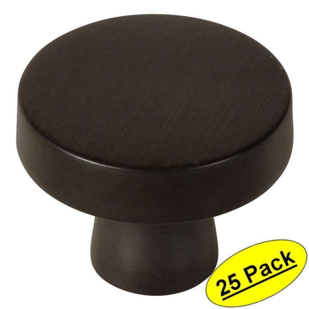*25 Pack* Cosmas Cabinet Hardware Oil Rubbed Bronze Modern Round Knobs #5234ORB