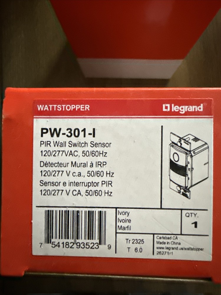 Wattstopper PW-301-I PIR Wall Switch Sensor