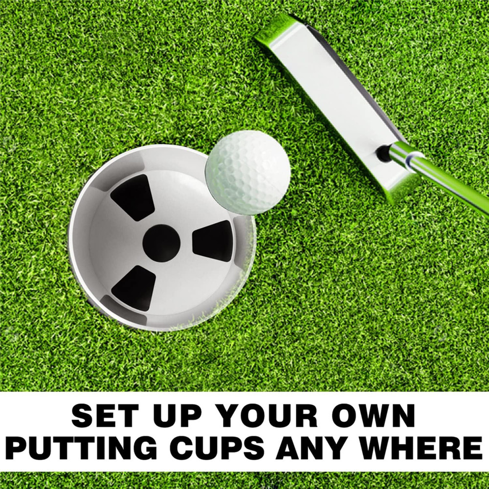2PCS Golf Hole Cup,Abs Ivory White Plastic Golf Cups,Dimension 4" Depth