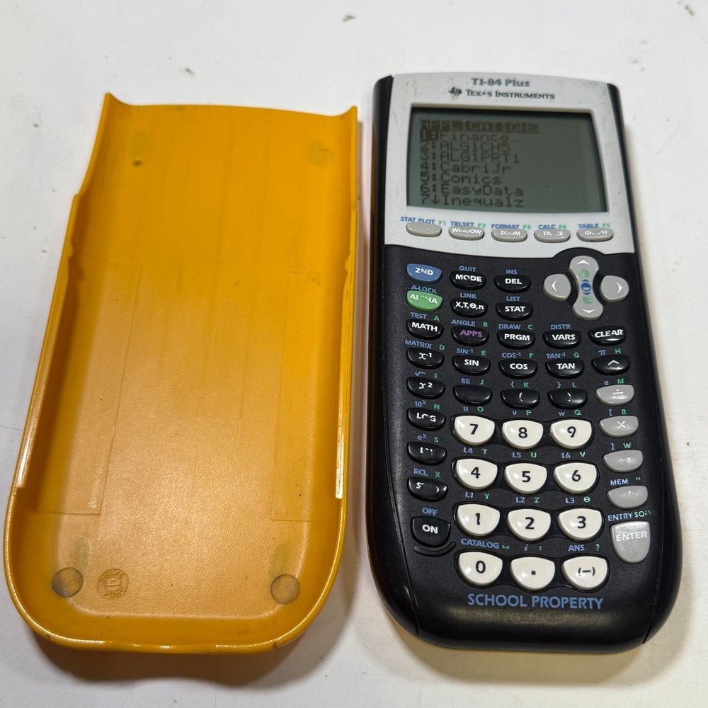 Texas Instruments TI-84 Plus Graphing Calculator Yellow School Edition NICE!