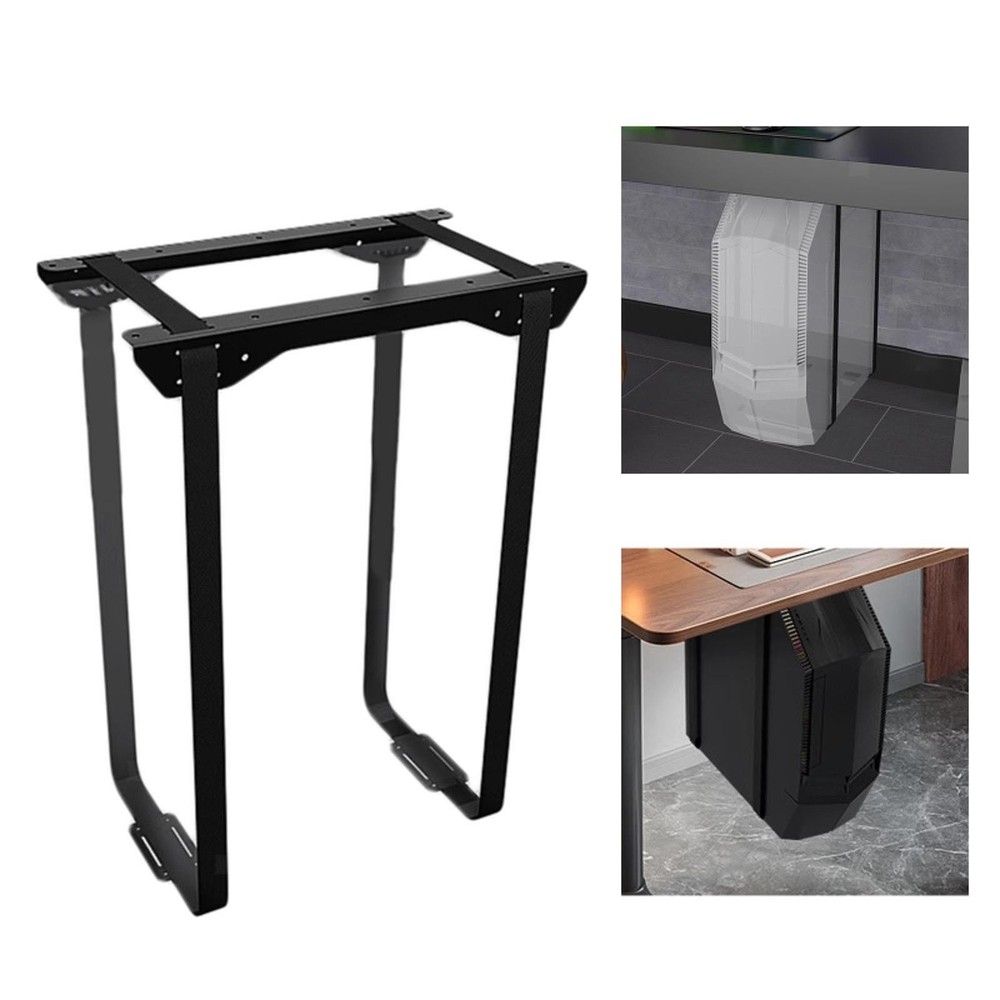 Under Desk PC Mount Adjustable Straps Universal Computer Case Carrier Hanger