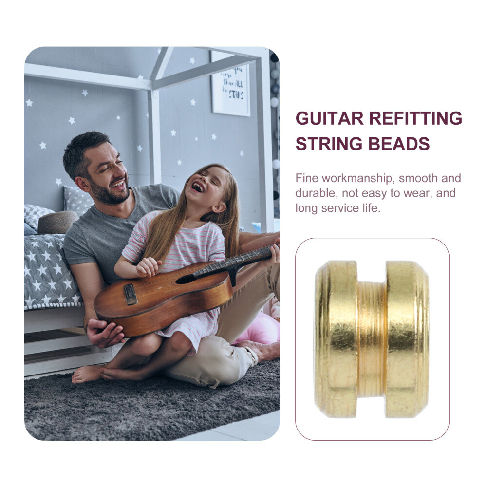 10 Pcs Guitar String Bead Ukulele String Bead Part Guitar Pegs