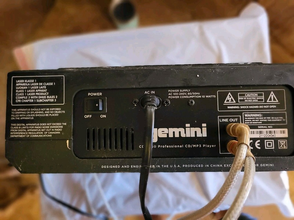 GEMINI CDJ-250PROFESSIONAL MP3/CD PLAYER