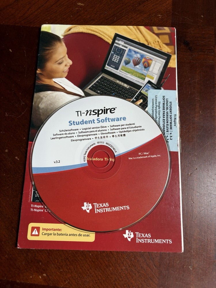 TEXAS INSTRUMENTS TI-Nspire CX & CAS Scientific Graphing Calculator SOFTWARE CD