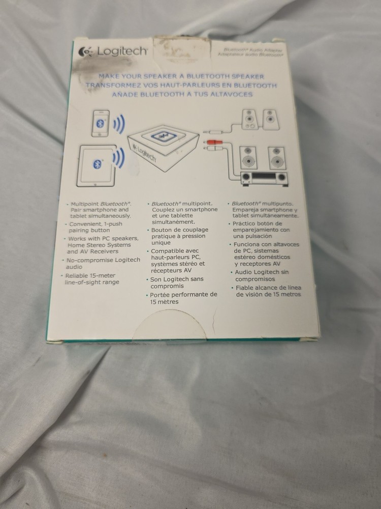 Brand New Logitech Bluetooth Wireless Audio Adapter Receiver