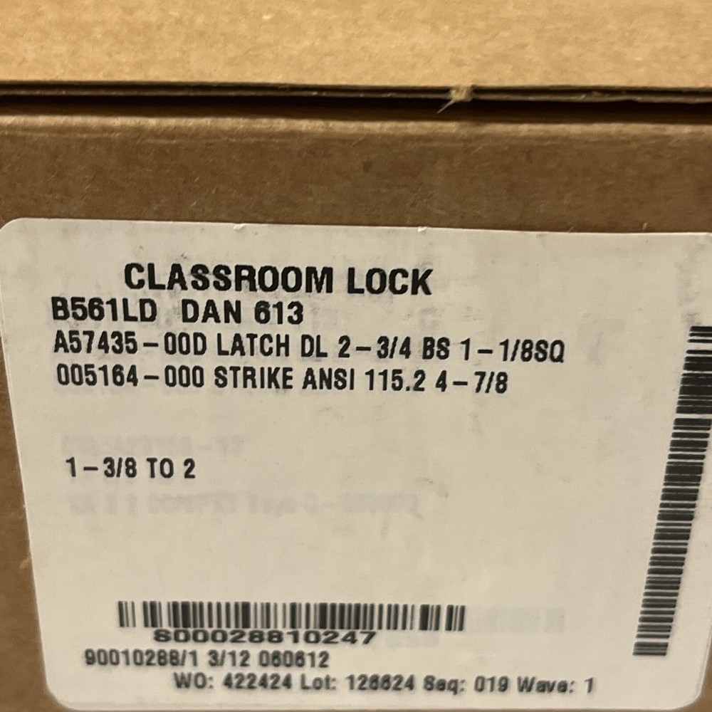 FALCON Classroom Lock B561LD DAN 613