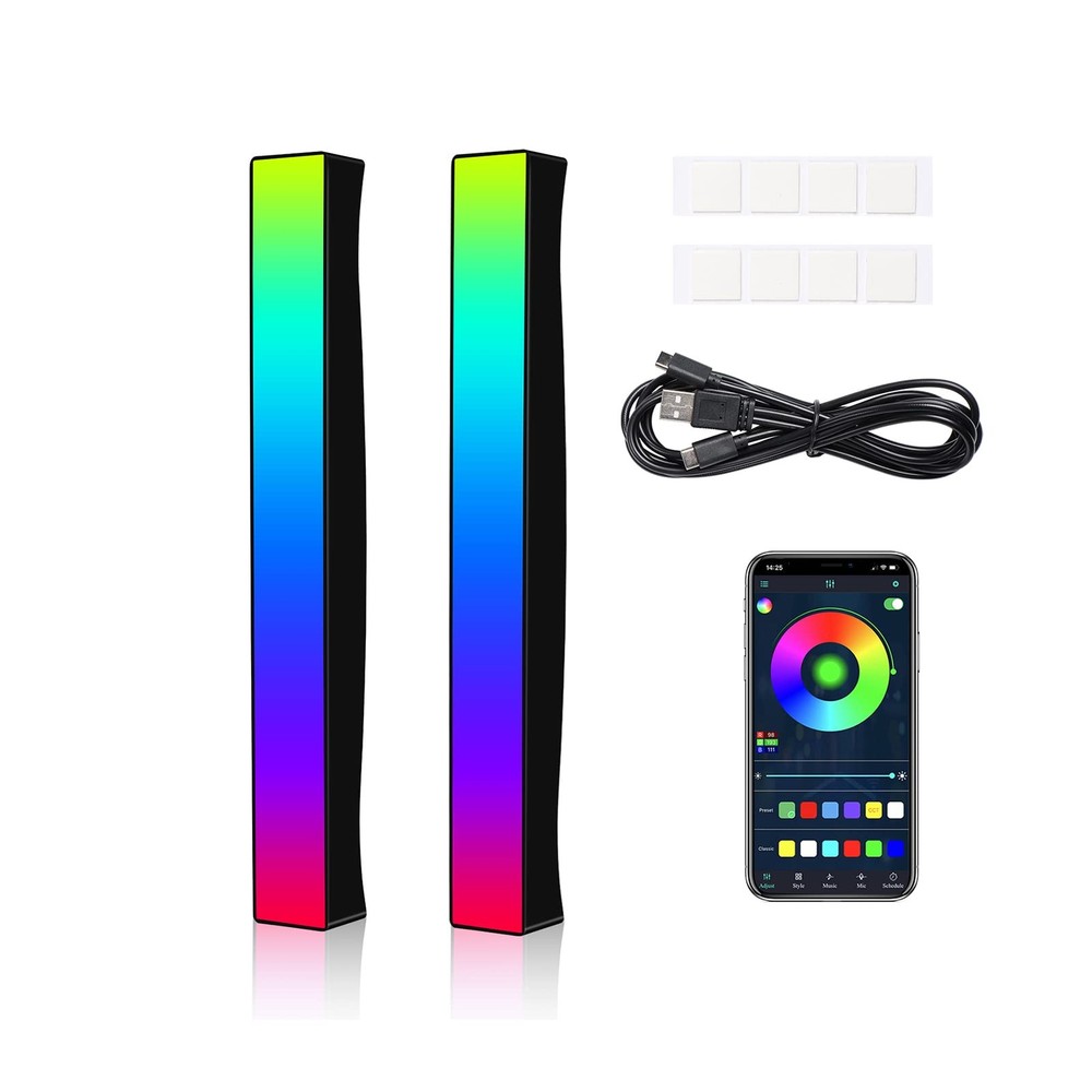 Battery Powered Rhythm Light Bar, RGB Sound Control Multicolor Multi-colored