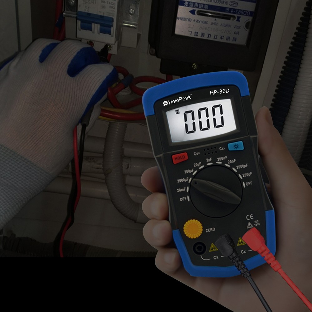 Digital Capacitor Tester 200pF-20mF Multimeter Capacitance Meter Measure Tool US