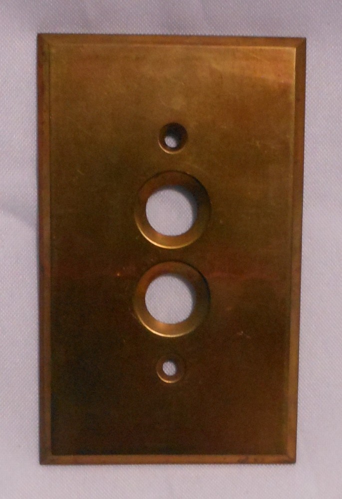 Arrow Push Button Single Light Switch Cover Plate Solid Brass 4.5" H x 2.75" W