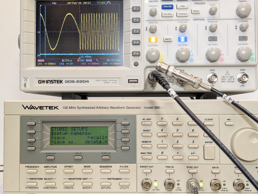 WAVETEK MODEL 395 100 MHz Synthesized Arbitrary Waveform Generator