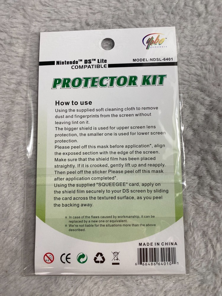 Yobo Screen Protector Kit NDSL (Nintendo DS Lite) ~NEW~