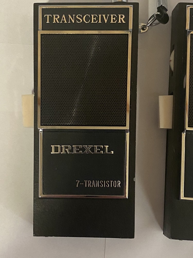 Pair Drexel 7-Transistor Transceiver with Cases - Working