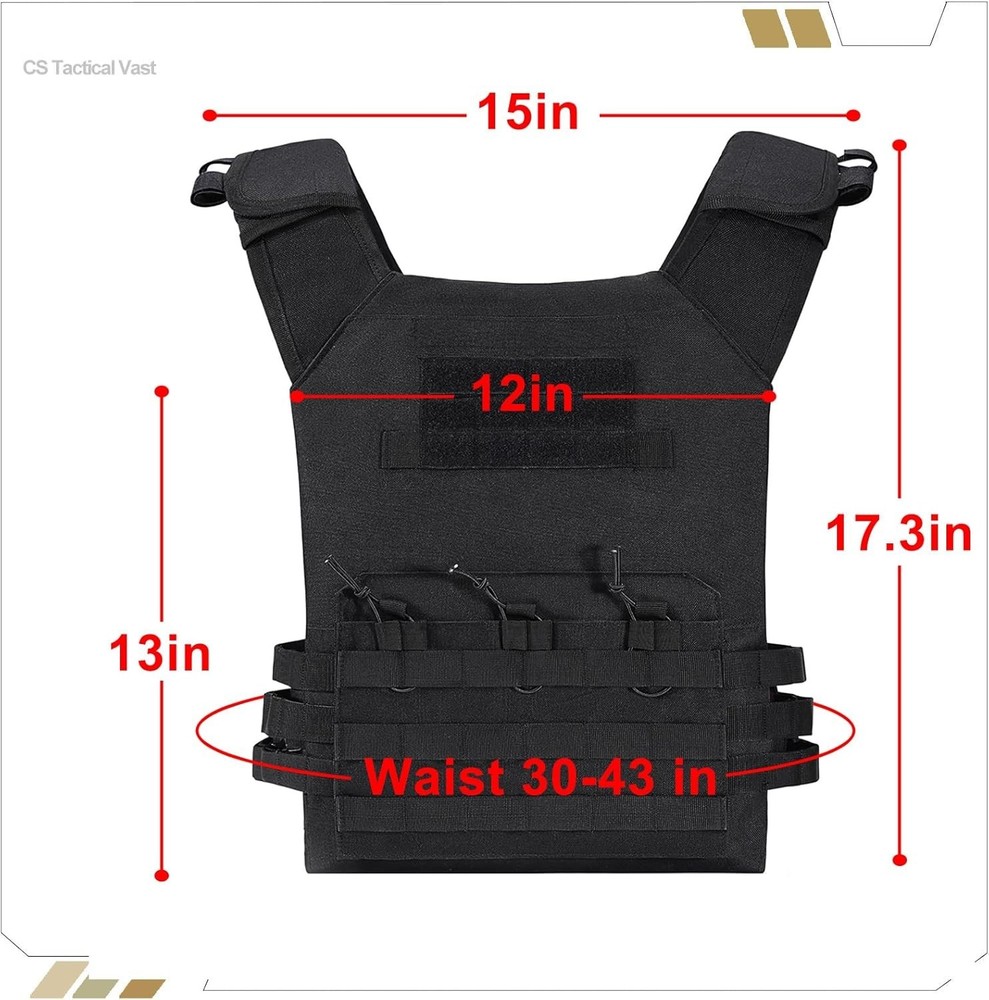 Tactical Outdoors Vest,Fully Adjustable Breathable,Lightweight Modular Paintb...