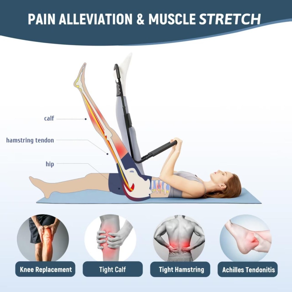 PressLoo Hamstring Stretcher for Knee Extension Pain Relief, Adjustable Low ...