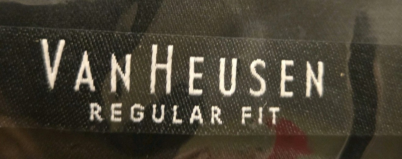 Van Heusen Lux Sateen Black Dress Shirt Men's 17 34/35