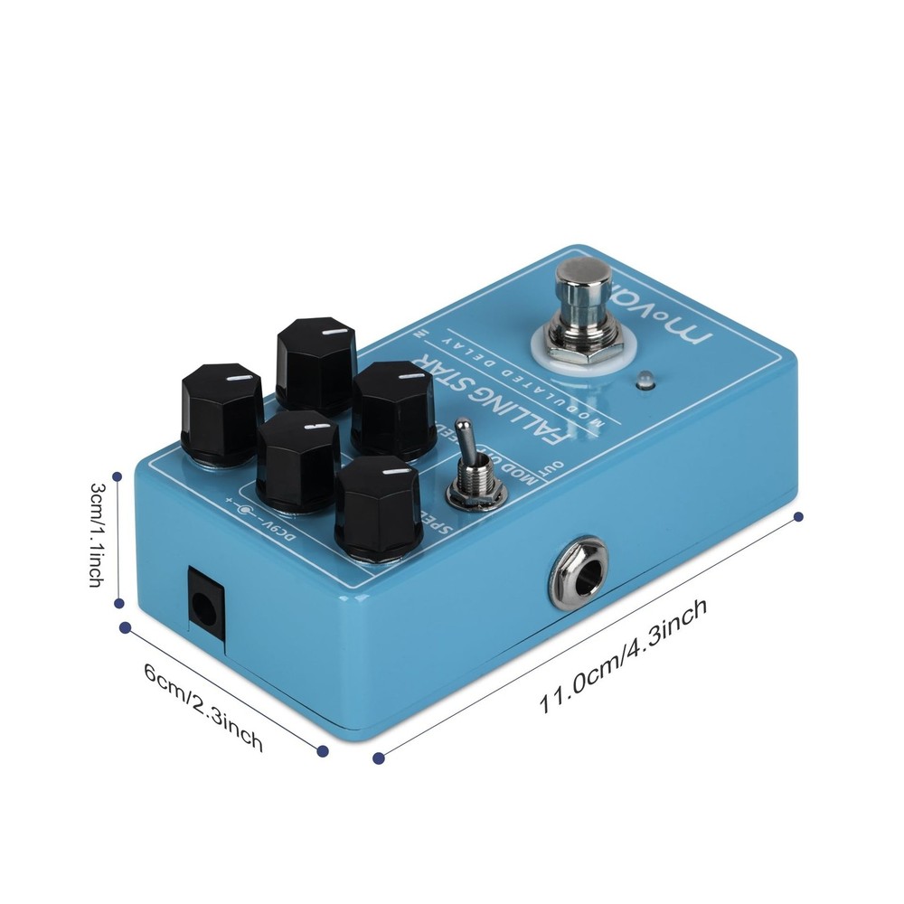 MOVALL MP104 Falling Star Modulated Delay Guitar Effect Pedal Fast Ship