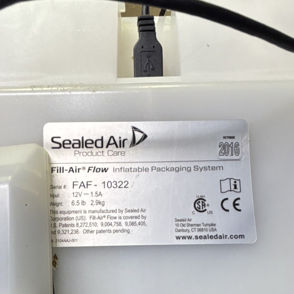 Sealed Air Fill-Air Flow Inflatable Packaging System FAF-10322