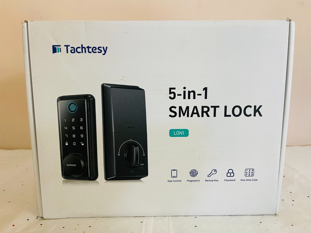 Tachtesy 5 in 1 Smart Lock App Control Fingerprint Key Password One time code