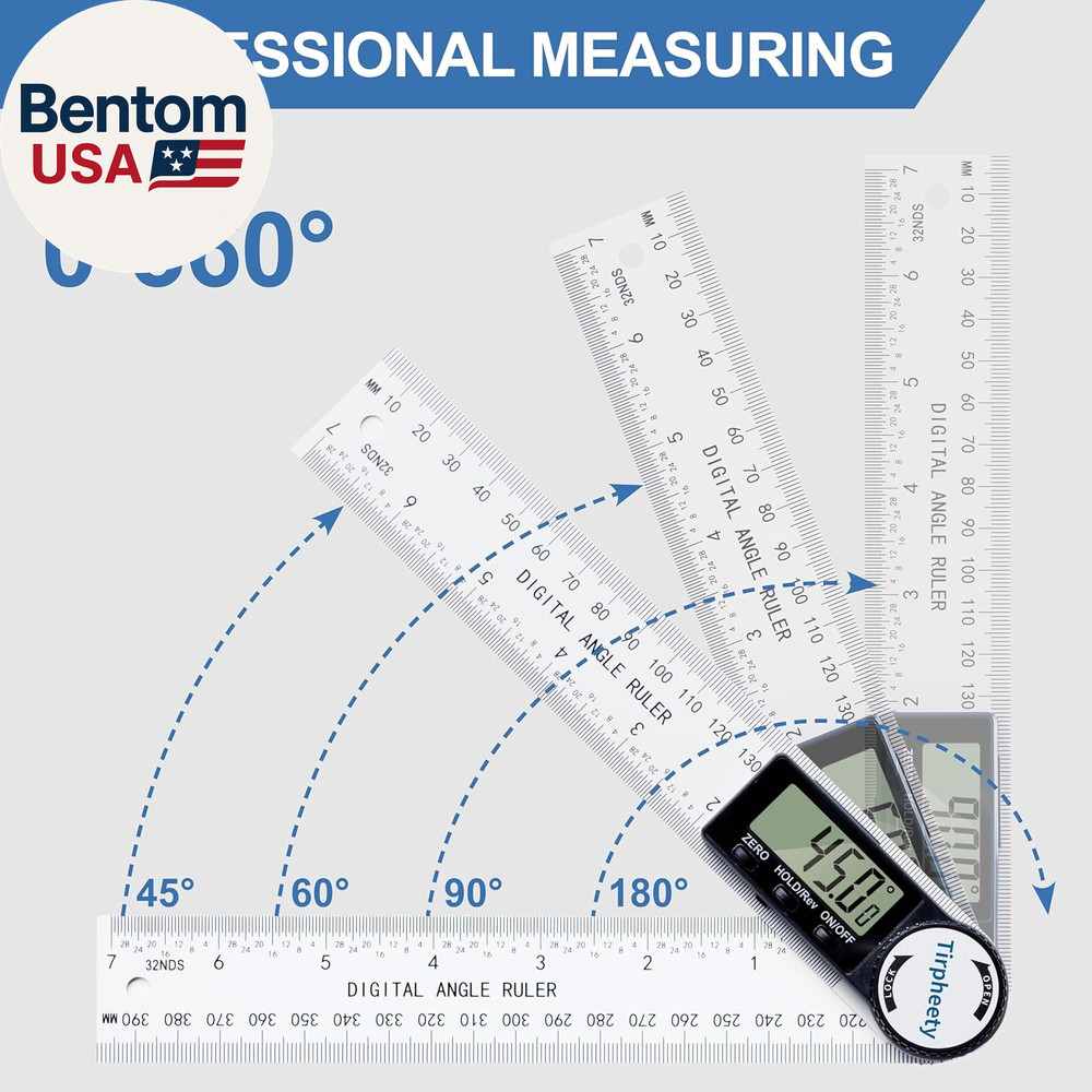 Digital Angle Finder Protractor, 3Rd Generation Quick Display Angle Gauge Ruler,
