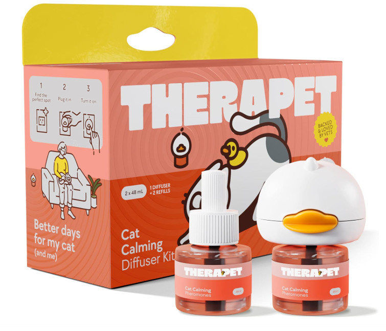 TheraPet MD - Cat Calming Diffuser Pheromone Refill Kit - Multi Anxiety...