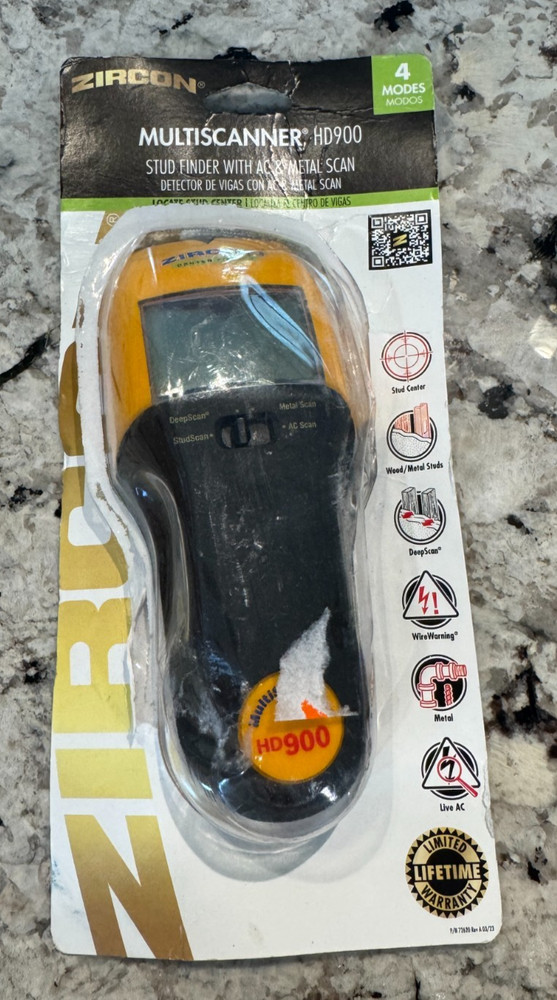 Zircon MultiScanner HD900 3 in. Multifunction Stud Finder