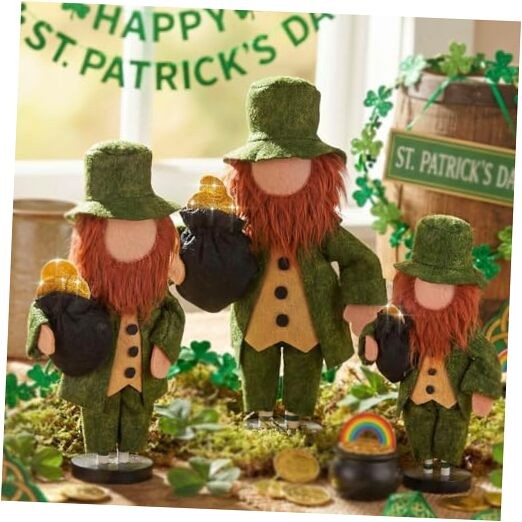 3 Pcs St. Patrick's Day Leprechaun Table Decoration Irish Leprechaun for Table
