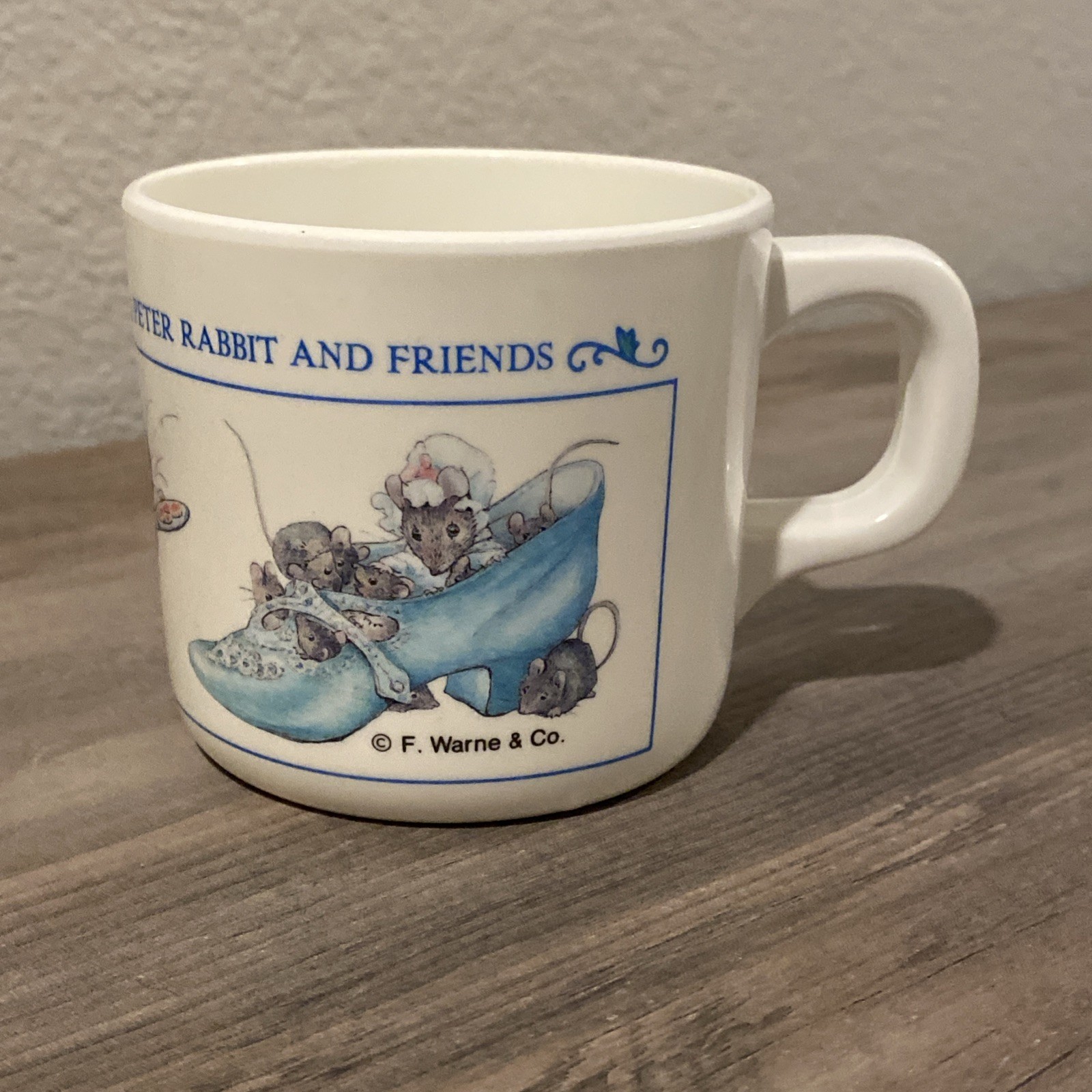 Vintage Eden Peter Rabbit and Friends Childs Cup Small Melamine Plastic Mug EUC
