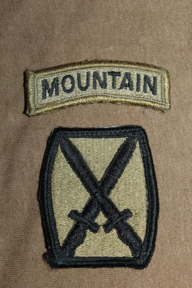 Original War on Terror Era U.S. Army 10th Mountain Division Uniform Patch Set