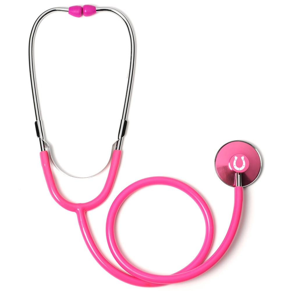 Pink Single Head Stethoscope with Horseshoe
