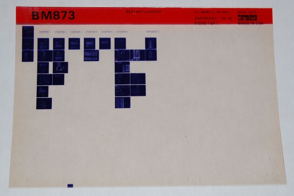 DEC BM873 Restart/Loader Manual, Microfiche