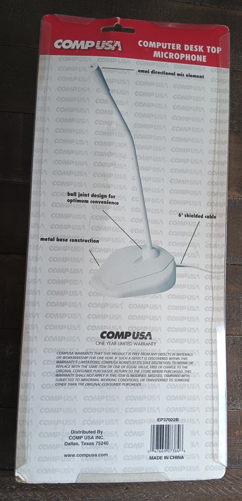 NEW SEALED Comp USA Multimedia Audio Microphone Computer PC
