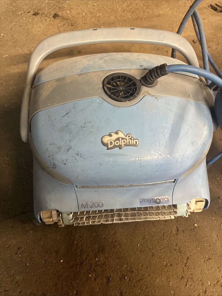 Maytronics Dolphin M200 Plus Robotic Pool Cleaner Hose And Base Untested
