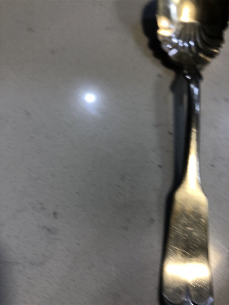 Antique 1846 Rogers AA Silverplate Shell Pattern Sugar/Berry Spoon