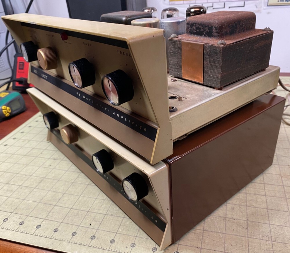 Nice Pair of Heathkit AA-23 Integrated Mono Blocks 7591 Push Pull Serviced