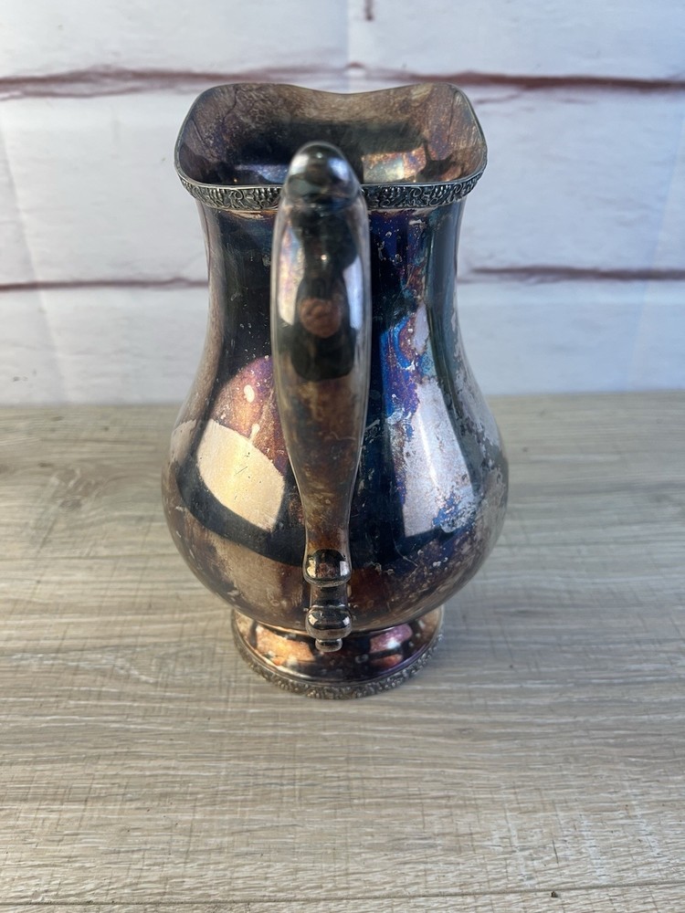 Melford Wallace Silver Pitcher Grape Edge Pattern M612 E.P.W.M