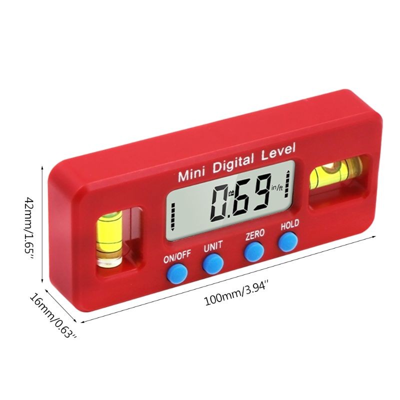 LCD Display Angle Finder Measuring Slope Level Meter Slop Inclinometer