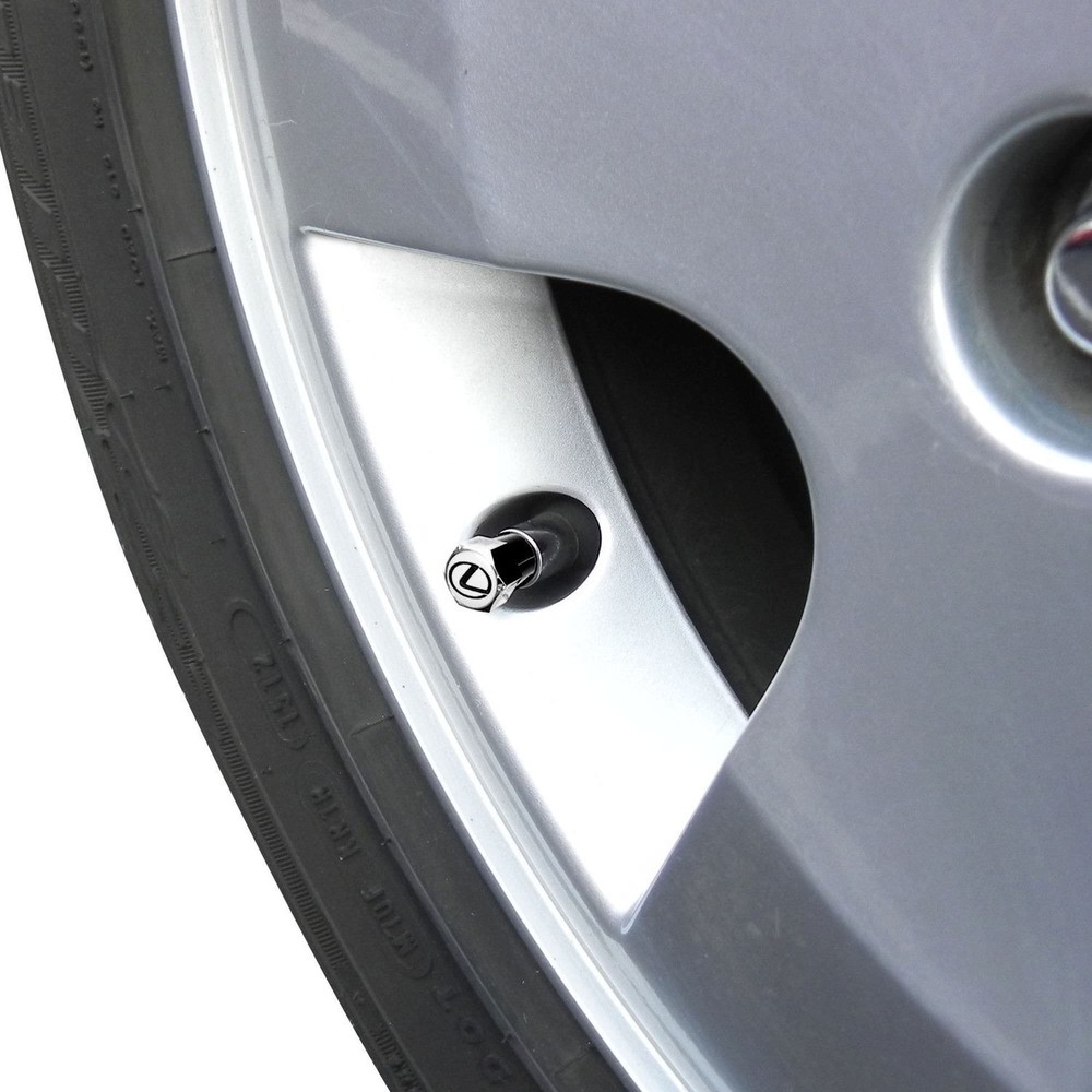 Lexus Tire Stem Valve Caps Set (Chrome)