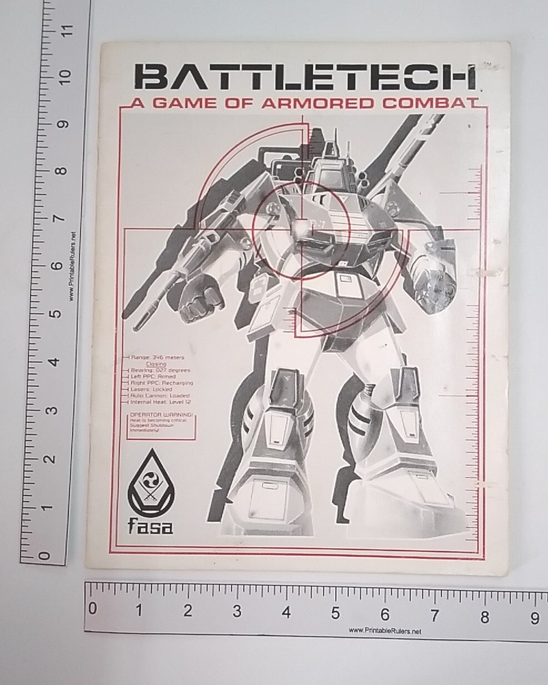 Battletech: A Game of Armored Combat, Basic Guidebook. 1985. VG