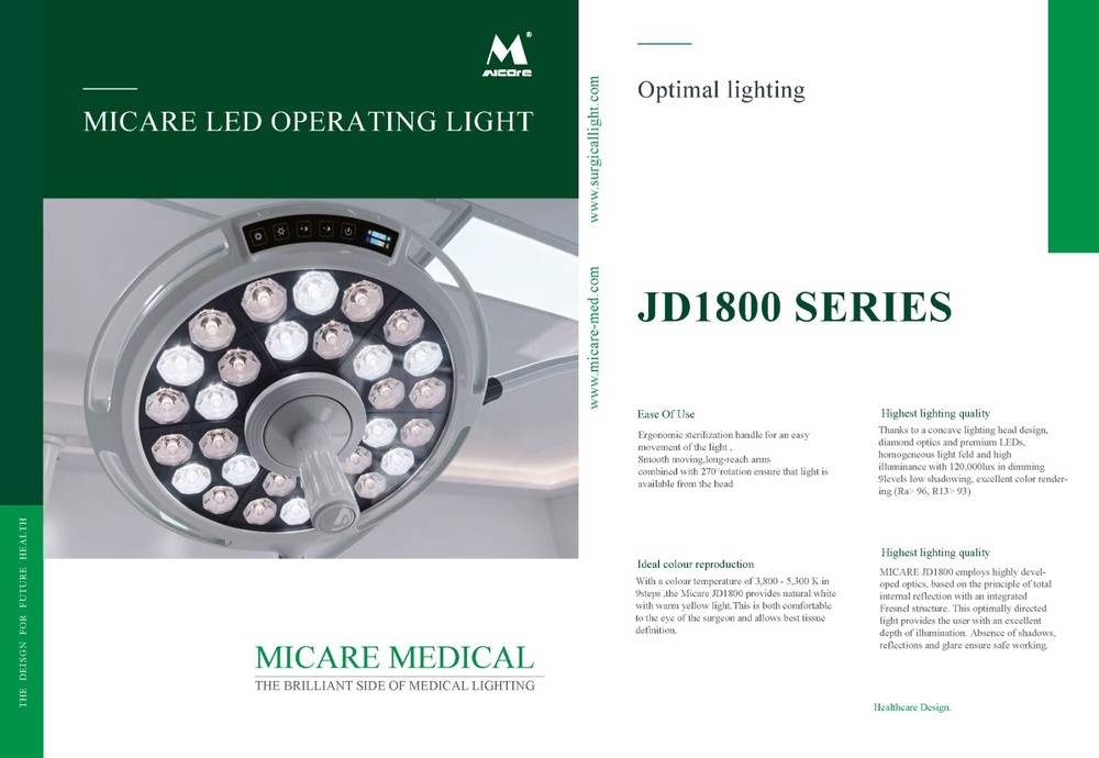 Surgical lamp JD1800 double ceiling light