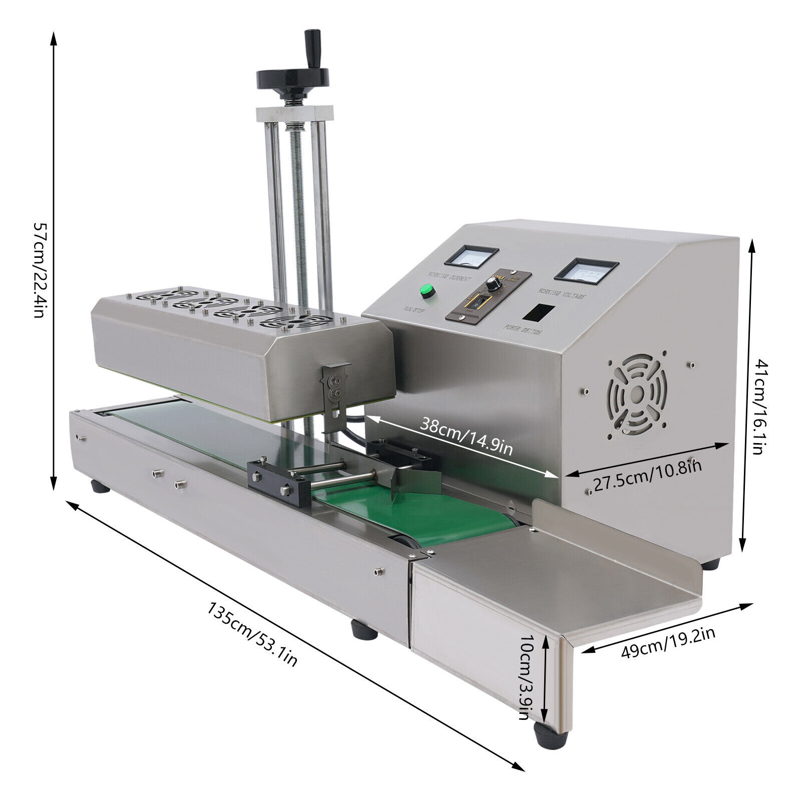 20-100mm Bottle Cap Automatic Sealer Continuous Induction Sealing Machine 1800w