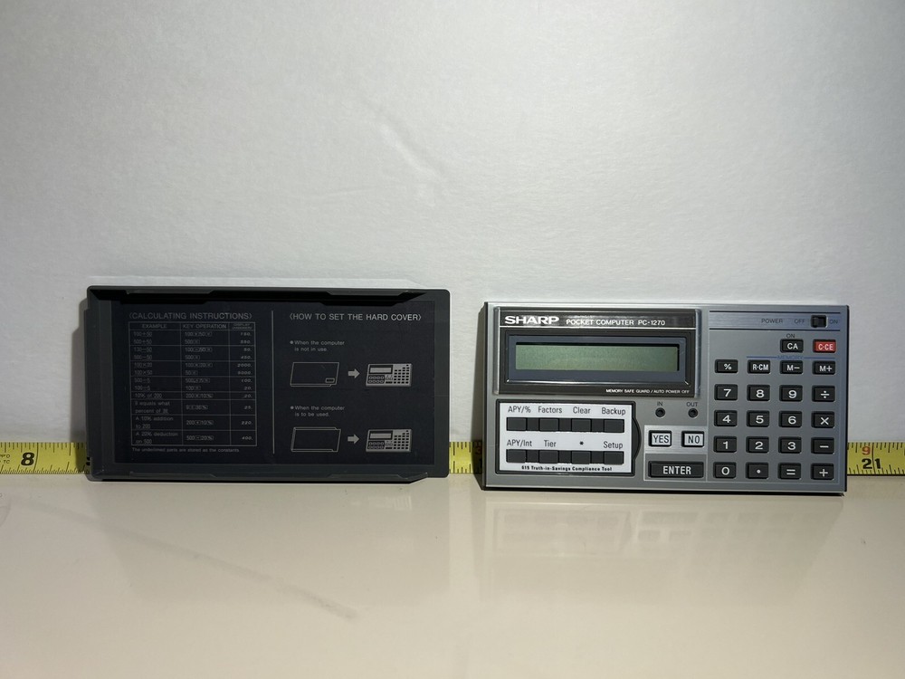 Sharp Pocket Computer PC-1270 w/ RAM Card, Untested