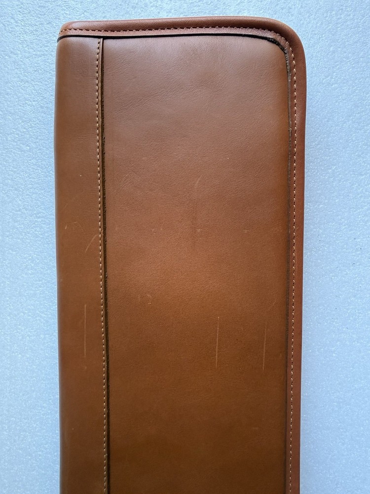 Frank Clegg Cognac Leather Tie Case