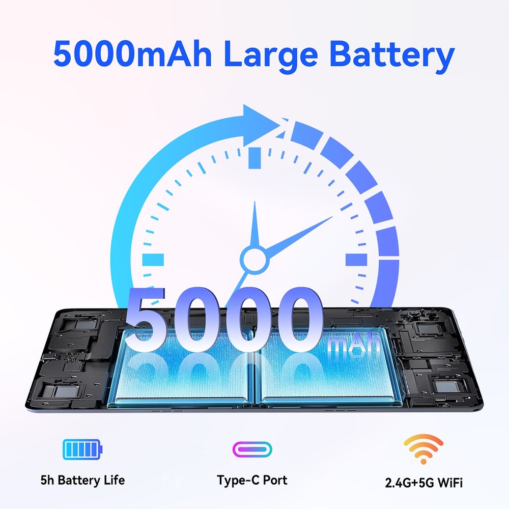 10.1 in Android 15 Tablet Touchscreen Octa-core Processor 24GB RAM + 128GB ROM